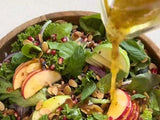 RHS Spring Mix Salad with Assorted Sliced Apples, Pomegranate, Red Onion & Pumpkin Seeds with a Honey Mustard Dressing
