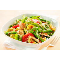 RHS Tossed salad with lettuce, cucumbers, red onions and  cherry tomatoes